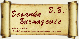 Desanka Burmazević vizit kartica